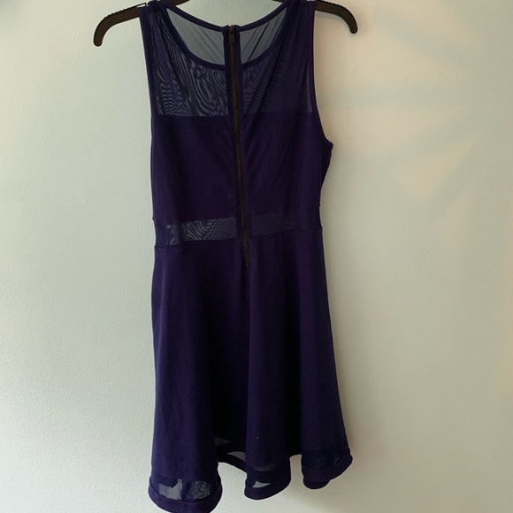 Express mesh cutout purple/blue dress worn once - Picture 2 of 2